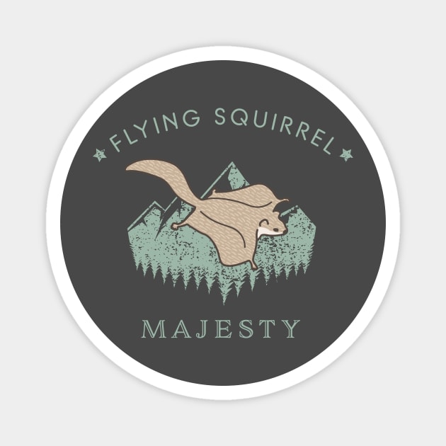 Flying Squirrel Majesty Magnet by Annelie